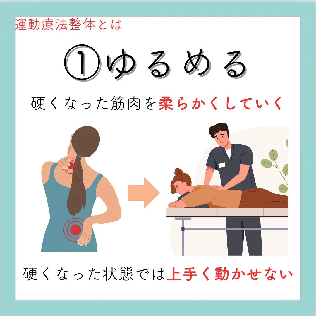 みやもと整体院では、運動療法整体で腰痛、肩こり、膝痛などお身...