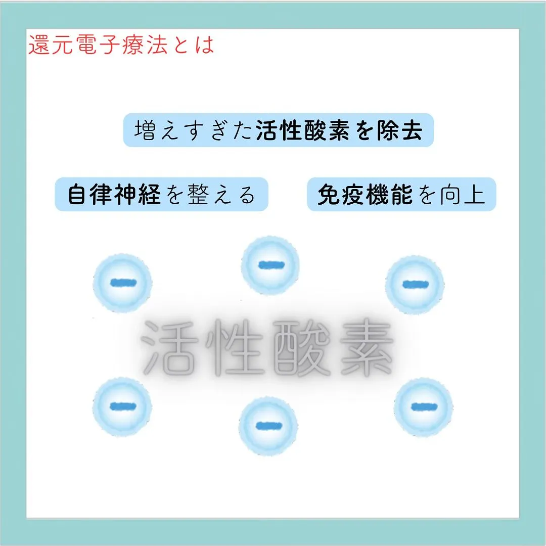 みやもと整体院では、還元電子療法を取り入りており、身体の内面...